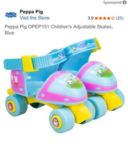 Peppa Pig Adjustable Roller Skates - Size EU 24-29