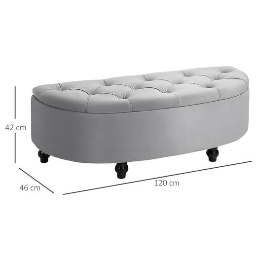 Velvet Storage Bench