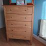 Genuine solid oak chest of drawers Image 2