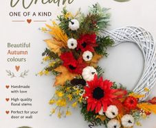 55cm Autumnal wicker wreath