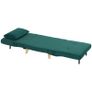 Folding armchair with bed function, foldable velvet-look recliner, adjustable backrest, up to 120 kg capacity, Dark green Image 6