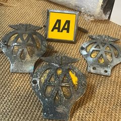 4 Vintage AA Badges