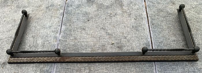 Pair of Custom-Made Heavy Iron Fireplace Fenders