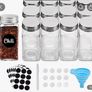 24 Silver Aluminum or bamboo Lid Glass Spice Jars never been used Image 3