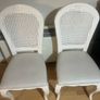 x2 Vintage Antique Solid Wood Chairs Image 2