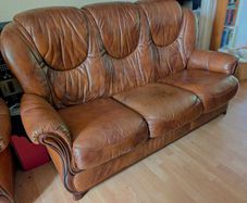 Tan leather Sofa