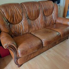 Tan leather Sofa