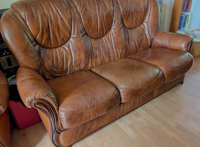 Tan leather Sofa