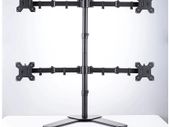 BRAND NEW Quad Four Arm Desk Mount Ergonomic LCD Computer Monitor Bracket Stand Tilt Rotation 17'-32' Screen Support