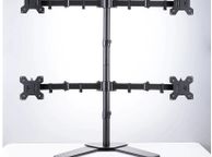 main image for ad BRAND NEW Quad Four Arm Desk Mount Ergonomic LCD Computer Monitor Bracket Stand Tilt Rotation 17'-32' Screen Support