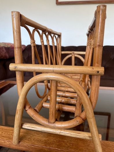 Vintage MCM Bamboo Magazine Rack