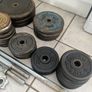 Complete 86.25kg Solid Cast Iron Weight Set  Barbell & Dumbbells Bundle Image 3