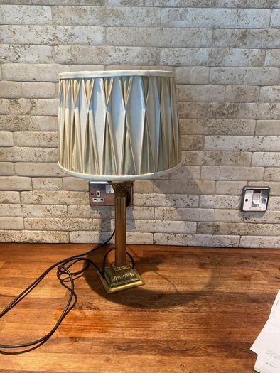 brass table lamp