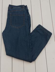 Crane mens blue jeans with fleece/flannel inner lining for cold protection W36 L32