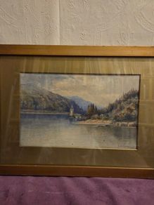 1911 Watercolour of Lake Verney - Signed