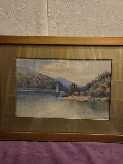 1911 Watercolour of Lake Verney - Signed