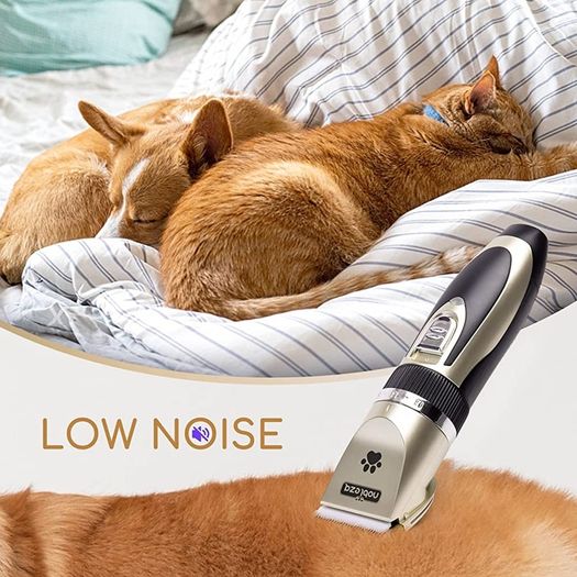 Dog Clippers Cordless, Professional Pet Grooming Kit, Dog Trimmer, Low Noise Dog Hair Clipper with 4 Combs, Rechargeable Electric Cat Shaver Shears Tools for All Pets (FREE POSTAGE)
