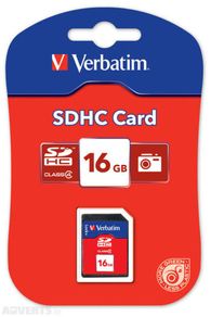 Verbatim Secure Digital Memory Card SDHC High Capacity 16Gb Class 4