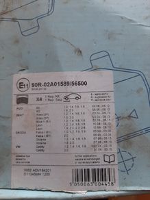 Audi a3 seat leon skoda octavia caddy brake pads