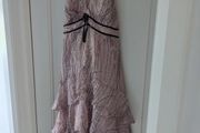 Elegant pink and brown halterneck