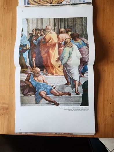 Michelangelo And Raphael In The Vatican. All The Sistinechapel, The Stanzas And The Loggias. First Edition Special Large Volume Paperback In Good Condition.