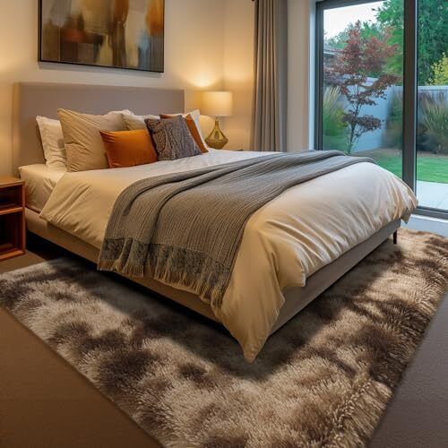 Sour Lemon Rugs Living Room 200x300cm, Coffee Area Rugs for Bedroom, Washable Anti Slip Extra Large Shaggy Soft Rug Fluffy Modern Floor Carpets Mat Beside Carpet for Kids Living Room