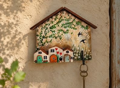 Handcrafted wooden key holders