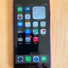 256GB gorgeous red iPhone SE 2 (unlocked) with original box and new charging cable.