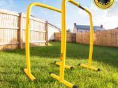 Yellow Dip Bars, Gymnastic Bars For Dipping, Dip Station for Pull Ups, Parallel Bars, Parallettes, Great for Push Ups and Strength Training