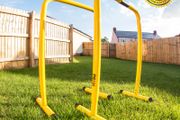Yellow Dip Bars, Gymnastic Bars For Dipping, Dip Station for Pull Ups, Parallel Bars, Parallettes, Great for Push Ups and Strength Training
