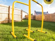 main image for ad Yellow Dip Bars, Gymnastic Bars For Dipping, Dip Station for Pull Ups, Parallel Bars, Parallettes, Great for Push Ups and Strength Training