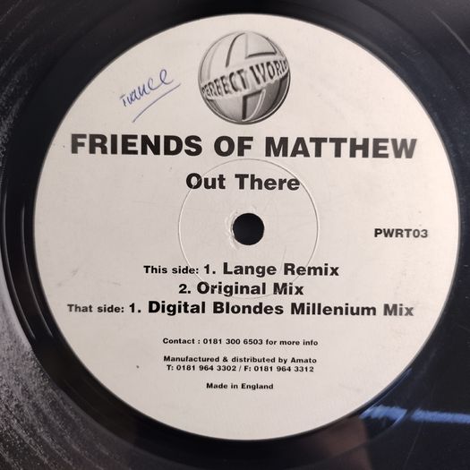 Friends Of Matthew - Out There! - Pulse-8 Records - Original Official Pressing! Quality Easrly 90s Breaks! Original Mix Condition: Excellent!