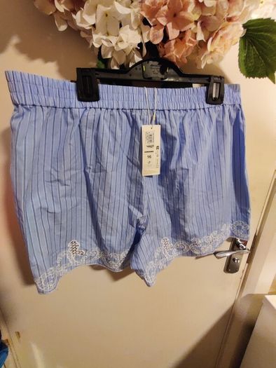 M & S blue striped