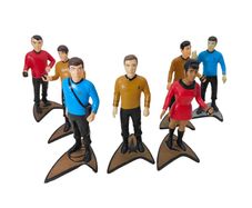 Star Trek 1991 Hamilton Collection Kirk Spock McCoy Uhura Scotty Sulu Chekov PVC Figures