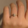 Vintage Style Petite Crystal Gold Tone Ring Image 5