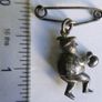 Edwardian Sterling Silver Charm Puffed Bank Robber with his swag bag - Edwardian Sterling charms pendant 925 Image 9