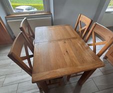 Solid Wood Kitchen Table with Chairs