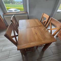 Solid Wood Kitchen Table with Chairs