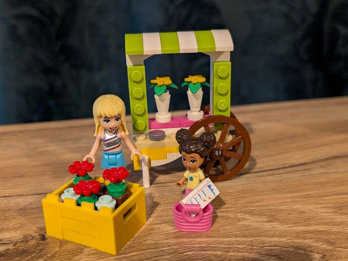 Lego Friends 10749 Mia's Organic Food Market and 30413 Flower Cart