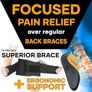 PLUS Back Support Belt Back Brace with Ergonomic Lumbar Pad - Lower Back Pain Relief for Men and Women - Medical Grade Orthopaedic Waist Compression Image 4