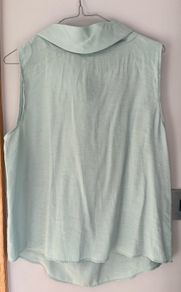 Zara light green top with ties at the back Sz M BNWT
