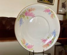 Arklow Pottery Ireland 1950s Cake or Sandwich Plate Gold Edge