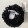 Black/ White Sheep Pom Pom Keyring, Magnet Image 7