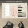 Ergonomic Mouse, Wireless Vertical Mini Mouse Rechargeable Optical Mice with Multi-Device (2 Bluetooth + USB Connection), 3 Adjustable DPI for Computer, iPad, Mac, Windows Black Image 7