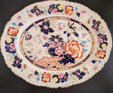 Vintage Mason's Ironstone Mandarin Oval Platter / Large Serving Dish