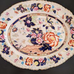 Vintage Mason's Ironstone Mandarin Oval Platter / Large Serving Dish