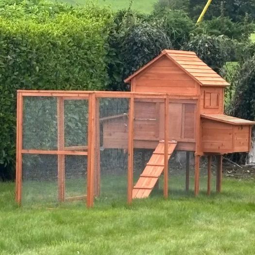Large Chicken Coop 6-9 Birds Natural Wood