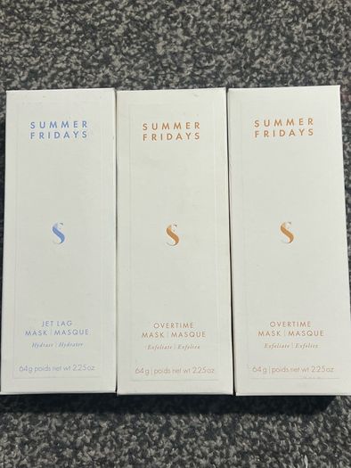 Brand New Summer Fridays Jet Lag And Overtime Masks