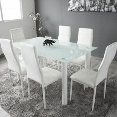 Glass dining table set with 6 chairs Free Delivery