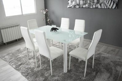 Glass dining table set with 6 chairs Free Delivery